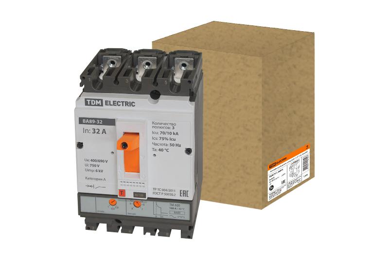 Автоматический выключатель ВА89-32 3Р 32А 70кА | SQ0751-0043 | TDM — TDM ELECTRIC
