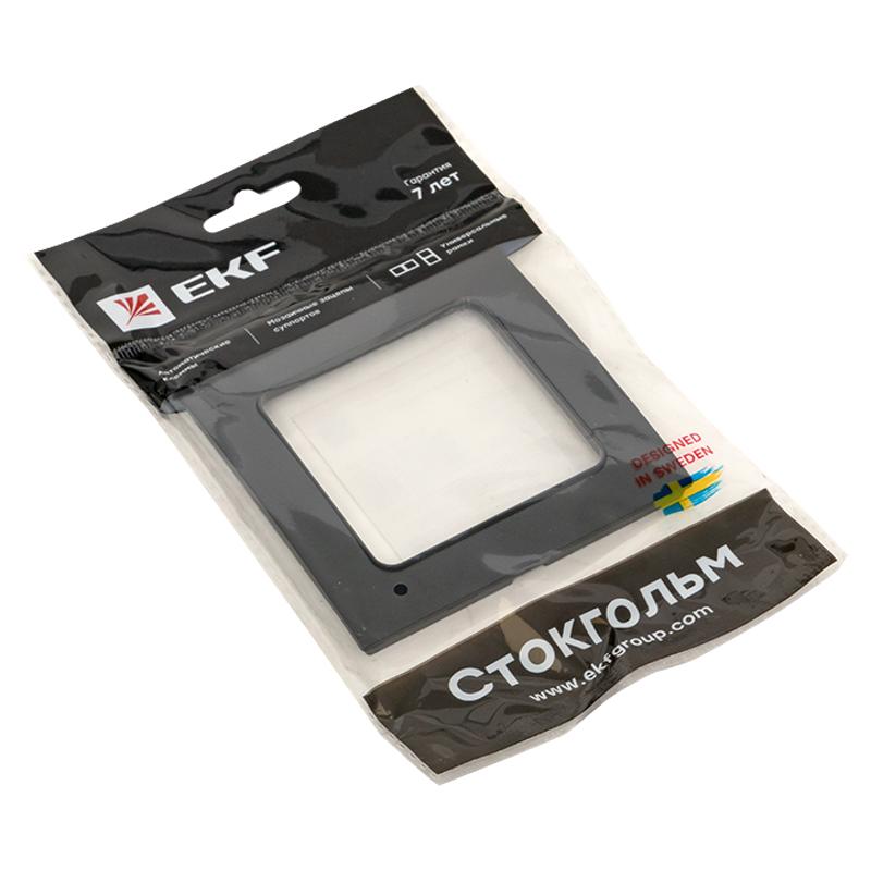 Стокгольм Рамка 1-местная черная EKF | EXM-G-302-30 | EKF — миниатюра 2
