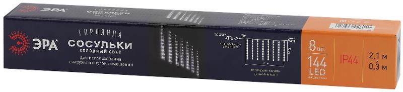 Гирлянда светодиодная  Сосульки 2,1м холодный свет,  ENOS-02H   24V, IP44 (20/400) | Б0041910 | ЭРА — миниатюра 3