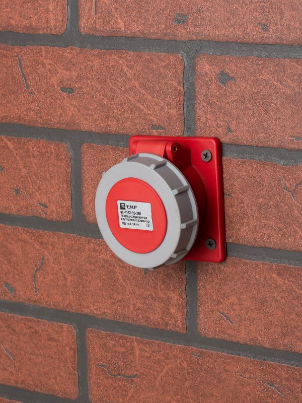 Розетка стационарная внутренняя угловая 4142 3Р+РЕ 16А 380В IP67 EKF PROxima | ps-4142-16-380 | EKF — миниатюра 5