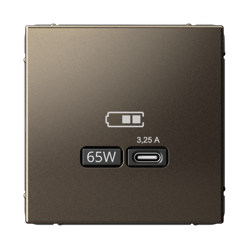 ArtGallery Мокко Розетка USB тип-С 65Вт высокоскор.заряд. QC, PD, механизм | GAL000627 | SE — Systeme Electric