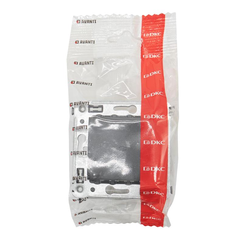 Розетка с крышкой в стену, 2P+E, с з/ш, "Avanti", "Черный матовый" — миниатюра 7