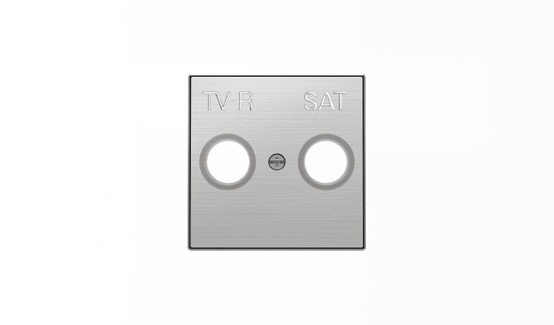 Накладка для TV-R-SAT розетки, серия SKY, цвет нержавеющая сталь|2CLA855010A1401| ABB — ABB