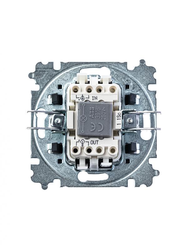 ABB Levit Кофе макиато / белый Выключатель 1-кл. с подсветкой | 3559H-A01446 18W | 2CHH590146A6018 | ABB — миниатюра 2