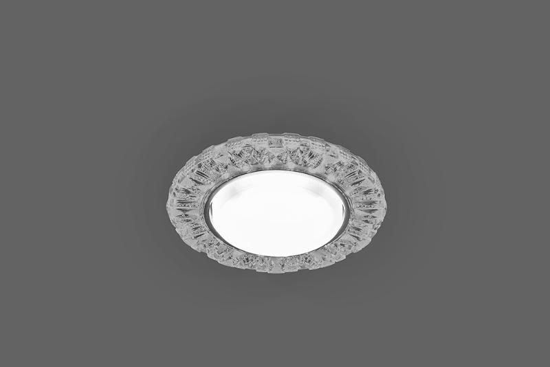 Светильник потолочный встраиваемый под лампу GX53 CD4023 20LED*2835 SMD 4000K, 15W GX53, без лампы, прозрачный, хром | 29476 | FERON — миниатюра 3