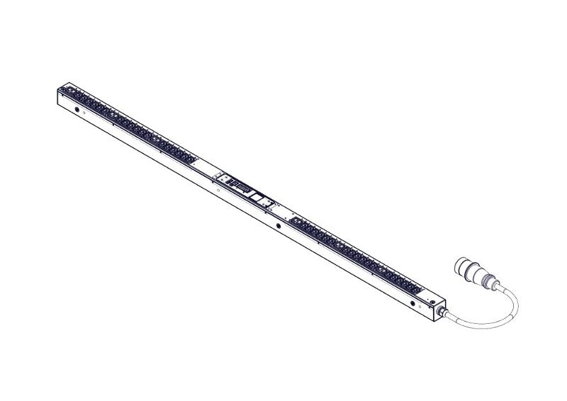 БРП Uniprom, управляемый, 0U, 240В, 1Ф, 16A, 36xC13 6xC19, 3м кабель, IEC309 | UP8952 | SE — миниатюра 2