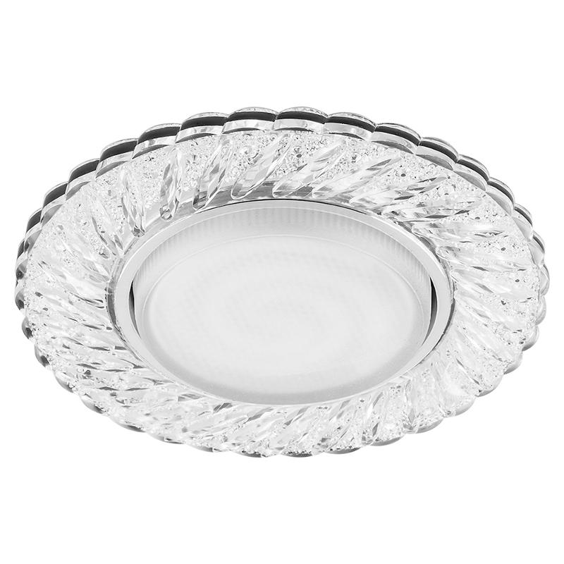 Светильник потолочный встраиваемый под лампу GX53 CD4021 20LED*2835 SMD 4000K, 15W GX53, без лампы, прозрачный, хром | 29474 | FERON — миниатюра 2