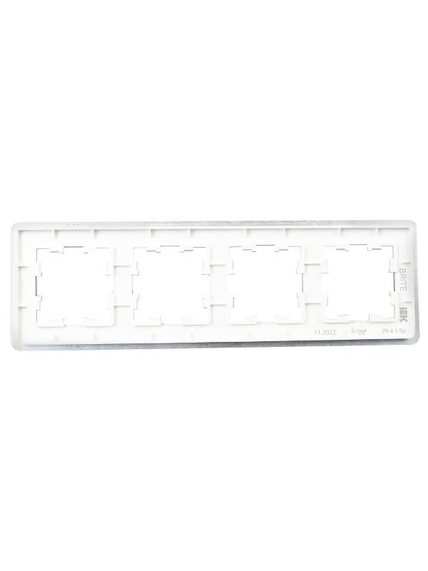 BRITE Рамка 4-ая РУ-4-1-Бр металл алюминий RE AL | BR-M42-M-21-K47 | IEK — миниатюра 3