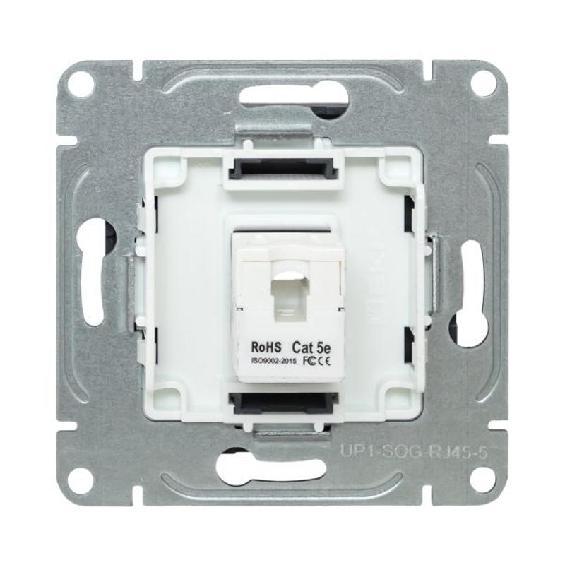 Механизм розетки RJ45 (cat5), графит Эпика  |UP1-SOG-RJ45-5| EKF — миниатюра 6