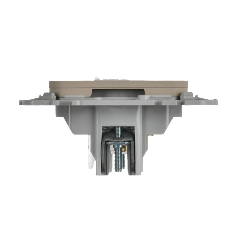 FLITE Розетка 2-ая RJ45/TV кат.5Е UTP РКТВ5е-2-0-ФлЛ льняной | FI-AK22-1-K88 | IEK — миниатюра 5