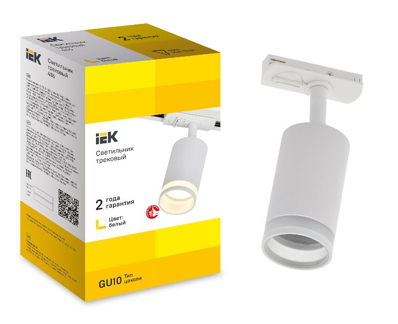 Светильник 4116 декор. трековый поворотный GU10 белый | LT-USB0-4116-GU10-1-K01 | IEK — миниатюра 2