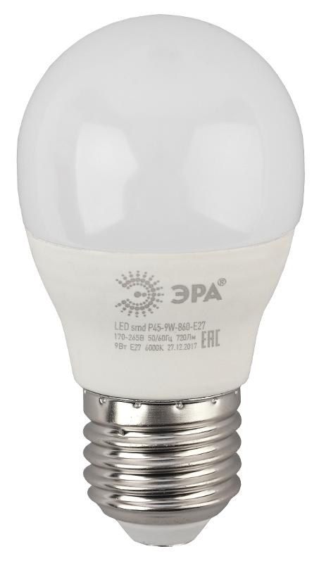 Лампа светодиодная LED P45-9W-860-E27 | Б0031412 | ЭРА — миниатюра 4