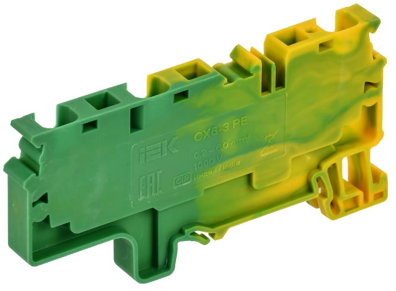 ARMAFIX Клемма пруж. CX6-3 PE 6мм2 3-конт. зазем. | AF-CT41-00-3-K52-006 | IEK — миниатюра 2