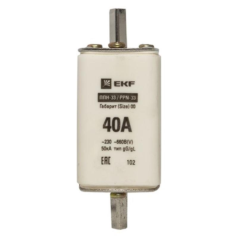 Плавкая вставка ППН-33 160/ 40А габарит 00 | fus-33/160/40 | EKF — миниатюра 10