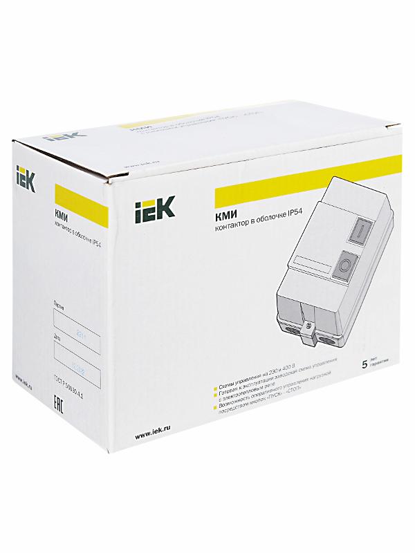 Контактор КМИ22560 25А в оболочке Ue=220В/АС3  IP54  | KKM26-025-220-00 | IEK — миниатюра 10