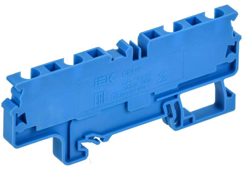 ARMAFIX Клемма пруж. CX4-4 BU 4мм2 4-конт. синяя | AF-CT40-00-4-K07-004 | IEK — миниатюра 2