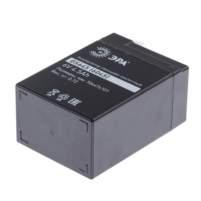 Аккумулятор GS645 (Cвинцово-кислотный 6V 4,5) (20/660) | Б0050074 | ЭРА — миниатюра 4