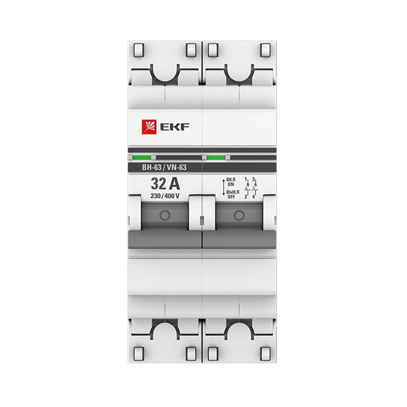 Выключатель нагрузки 2P 32А ВН-63 PROxima | SL63-2-32-pro | EKF — миниатюра 3