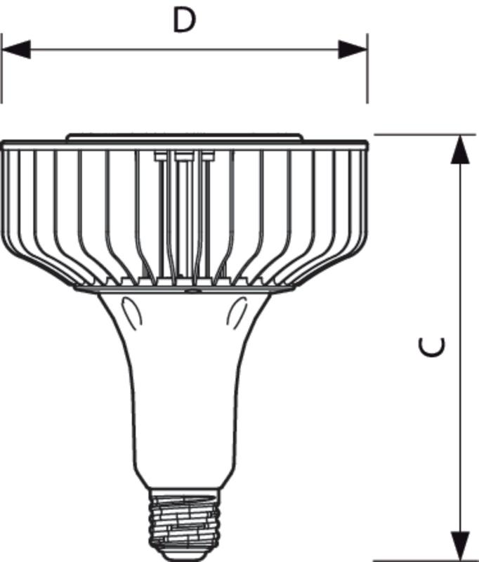 Лампа светодиодная промышленная LED HPI 110-88W E40 840 60 | 929001356802 | PHILIPS — миниатюра 2