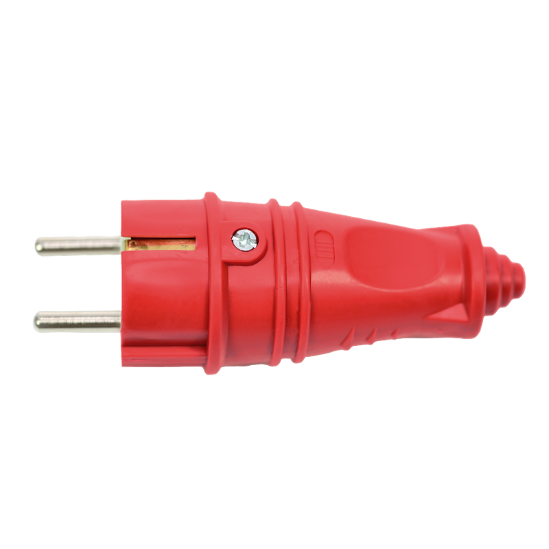 Вилка 2К+З прямая каучуковая 16А/250В IP44 Красная MultiSet | MST4401RD | SE — миниатюра 4