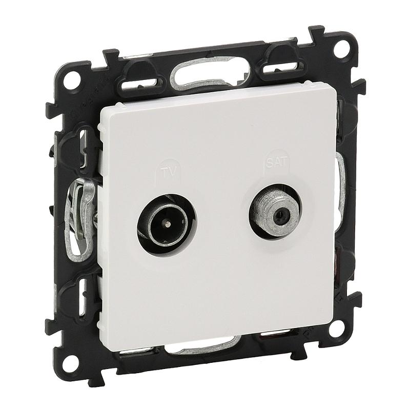 Valena LIFE DIY Белый Розетка TV-SAT проходная 1,5дБ/14дБ, диап. 5-862МГц/950-2400 МГц. | 753463 | Legrand — Legrand