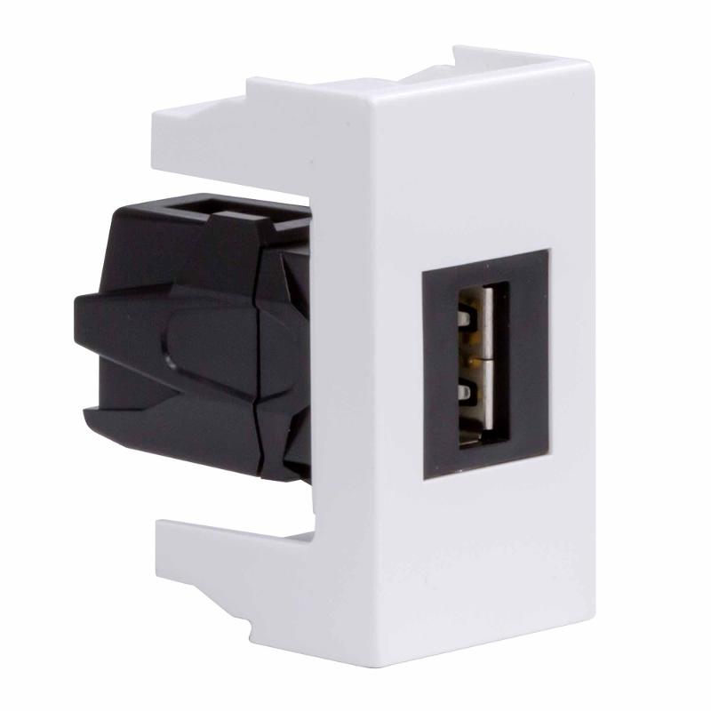 USB 2.0 розетка, Viva, белая, 1 мод. | 42018 | DKC — миниатюра 2