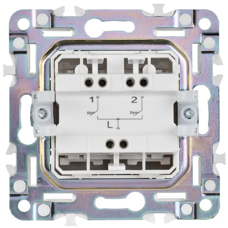 SKANDY Выключатель жалюзи 10А SK-V12W арктический белый | SK-V15-0-10-K01 | IEK — миниатюра 3