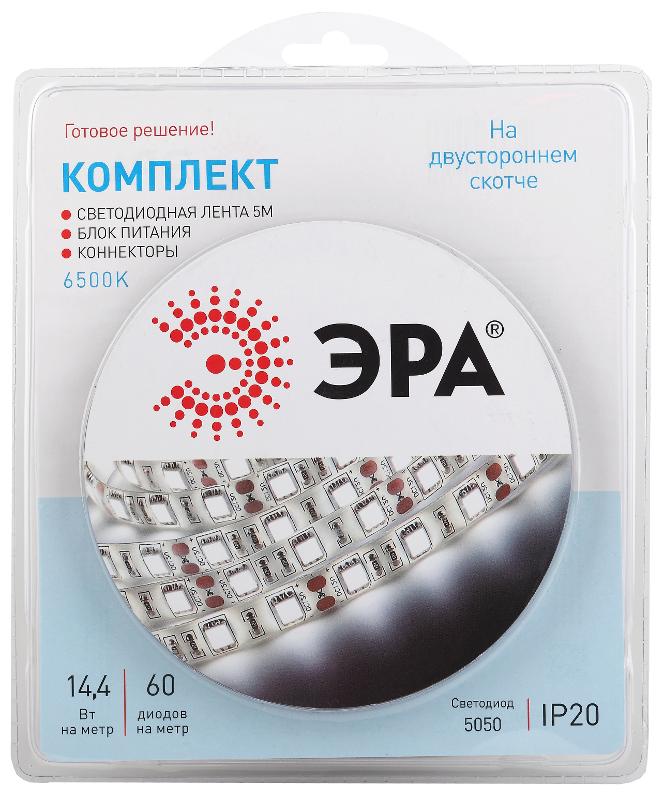 Комплект светодиодной ленты 5050kit-14,4-60-12-IP20-6500-5m | Б0043065 | ЭРА — миниатюра 1