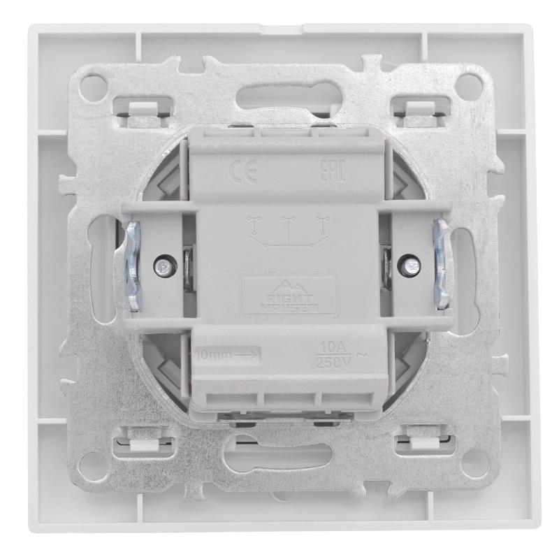 Минск Выключатель 1-клавишный СП с индикатором,10А, белый EKF Basic | ERV10-121-10 | EKF — миниатюра 9