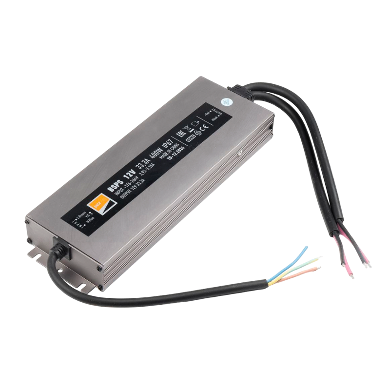 Драйвер (блок питания) для светодиодной ленты BSPS 12V33,30A=400W IP67 5 л.гар.  | .5062108 | Jazzway — Jazzway