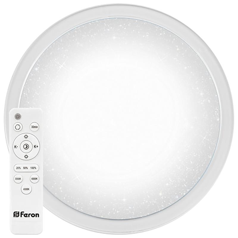 Светильник светодиодный управляемый с кантом и пультом 70W, Max. 5300Lum, 3000К-6500K, IP20, AL5000 STARLIGHT | 41584 | FERON — Feron