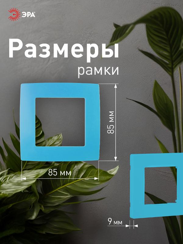 Рамка на 1 пост 12-5001-28  ,  голубой  |Б0019393 | ЭРА — миниатюра 4