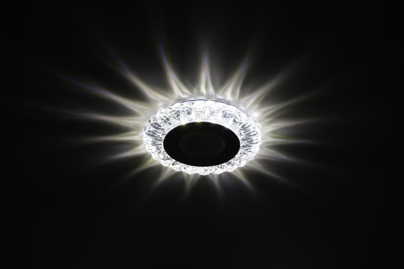 Светильник точечный встраиваемый DK LED 16 SL/WH LED круглый "белая подсветка" 3+3W прозрачный/белый | Б0036497 | ЭРА — миниатюра 2