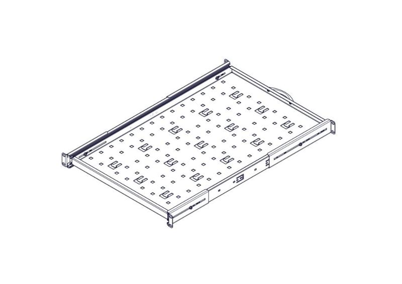 Выдвижная полка Systeme Electric, серия Uniprom, 1U, 650мм, до 45кг | UT8123 | SE — Systeme Electric