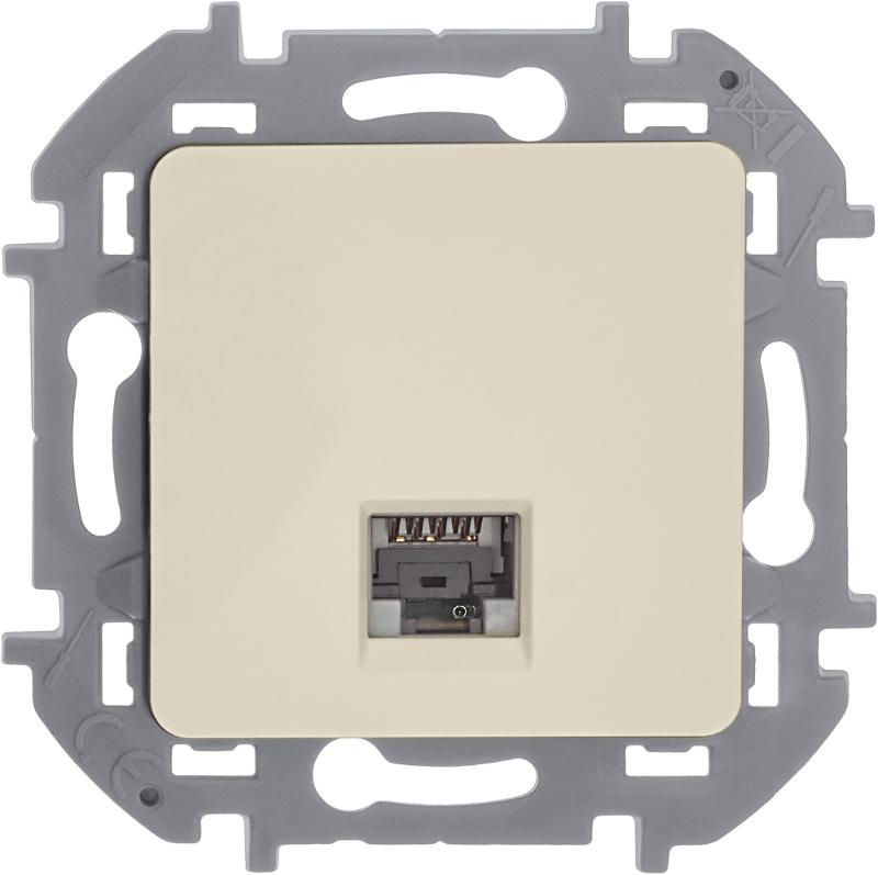 Inspiria Слоновая кость Розетка компьютерная RJ45 С/У категория 5e UTP — миниатюра 3
