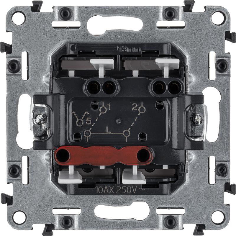 Valena LIFE DIY Белый Выключатель 2-клавишный 10А 250В — миниатюра 2