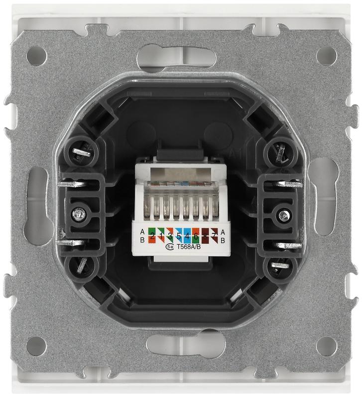 Розетка Arktik 16-3107-01 информационная RJ45 белый | Б0070474 | ЭРА — миниатюра 2