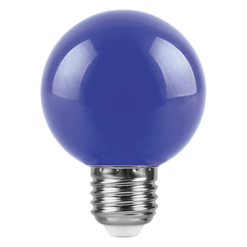 Лампа светодиодная для белт лайта LB-371 (3W) 230V E27 синий G60 | 25906 | FERON — миниатюра 2