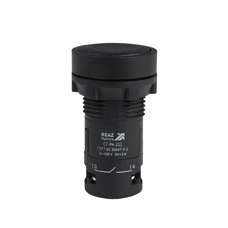 Кнопка с фиксацией OptiSignal Compact D22 C7-PH-211 черная 1НО+1НЗ XB7NH25 | 362073 | КЭАЗ — КЭАЗ (Курский электроаппаратный завод)
