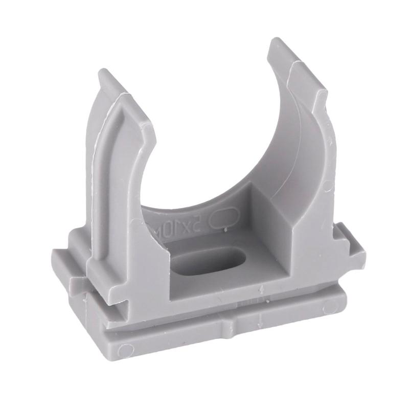 Крепеж-клипса для ручного монтажа d25 мм (10 шт) серая -Plast| derj-z-25sn-r | EKF — EKF