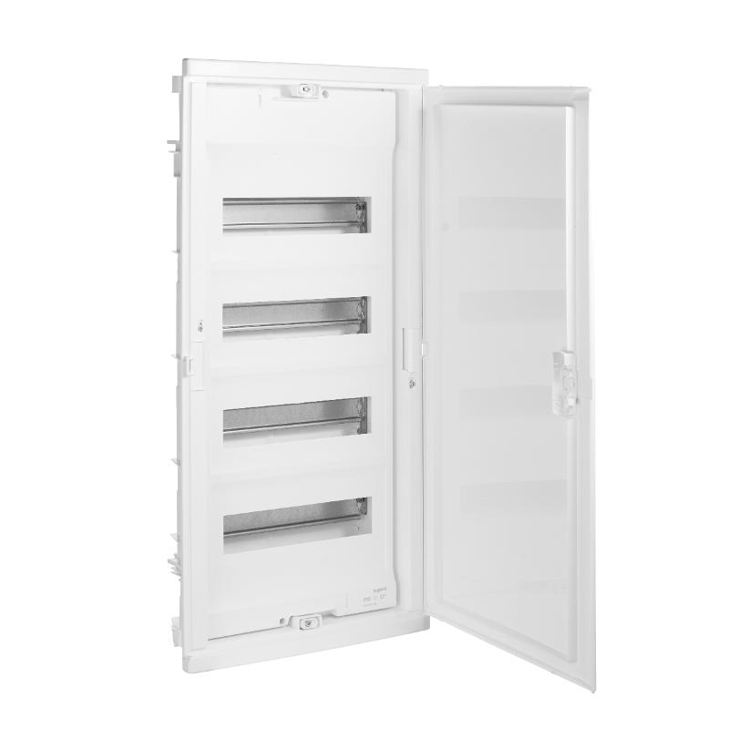Щит встраиваемый Nedbox - со скругленной дверью белой RAL 9010 - 4 рейки - 48+8 модулей — миниатюра 3