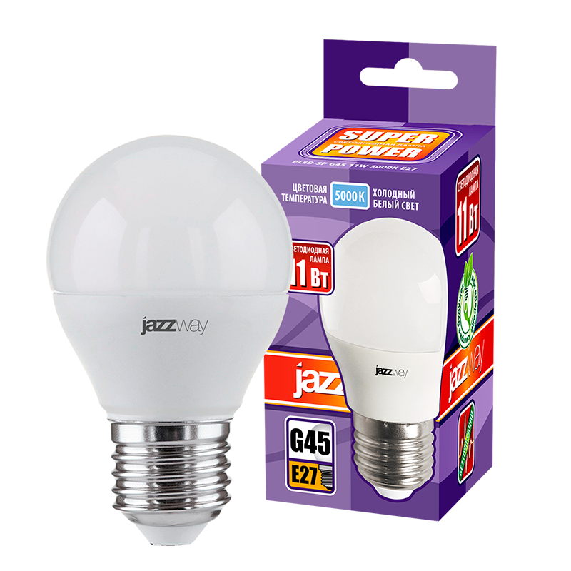 Лампа светодиодная PLED- SP G45 11w E27 5000K 230/50 | .5019393 | Jazzway — миниатюра 3