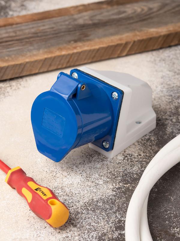 Розетка стационарная наружная 123 2Р+РЕ 32А 220В IP44 EKF PROxima | ps-123-32-220 | EKF — миниатюра 8