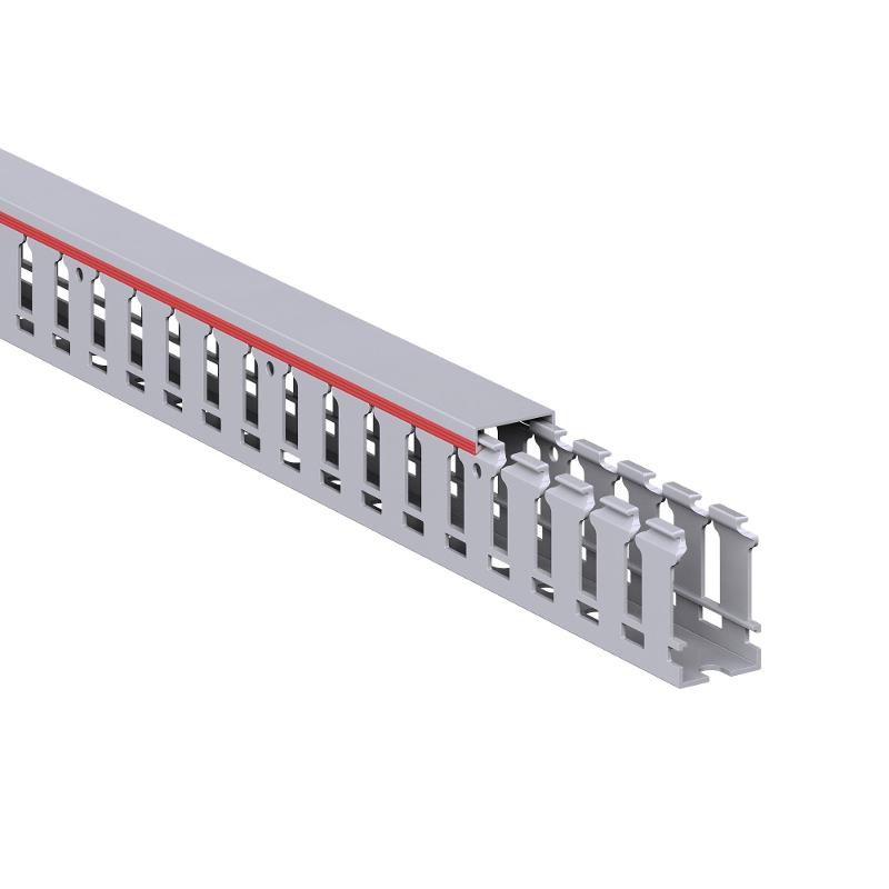 Короб перфорированный, серый RL12 25x40 (ШхВ) зуб - 12мм, паз -8мм  | 00128RL |  DKC — миниатюра 4