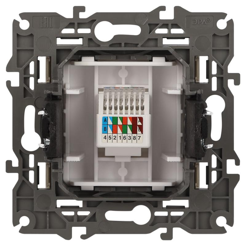 14-3107-04 Розетка RJ45, IP20, шампань | Б0034305 | ЭРА — миниатюра 4