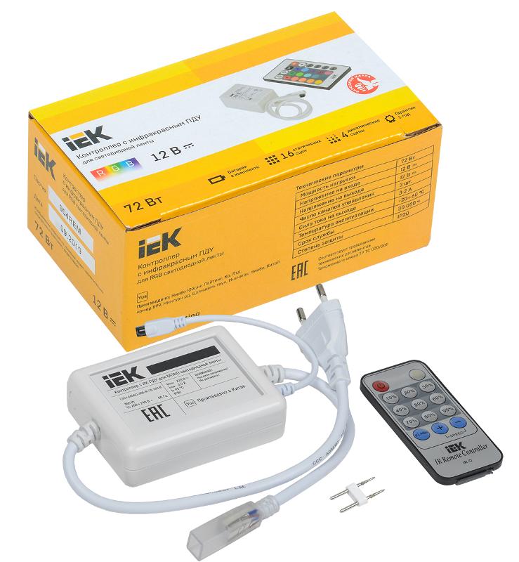 Контроллер с ПДУ ИК MONO 1 канал 220В 3А 360Вт | LSC1-MONO-360-IR-20-220-B | IEK — фото 1 | Sento