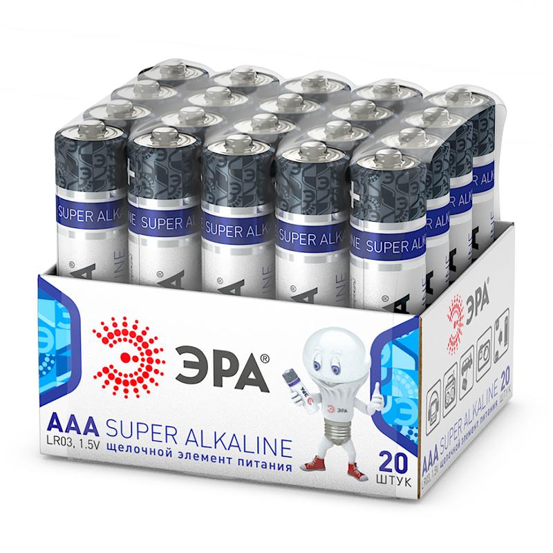 Батарейки LR03-20 bulk SUPER Alkaline (упак. 20шт.) | Б0054622 | ЭРА — ЭРА (Энергия света)