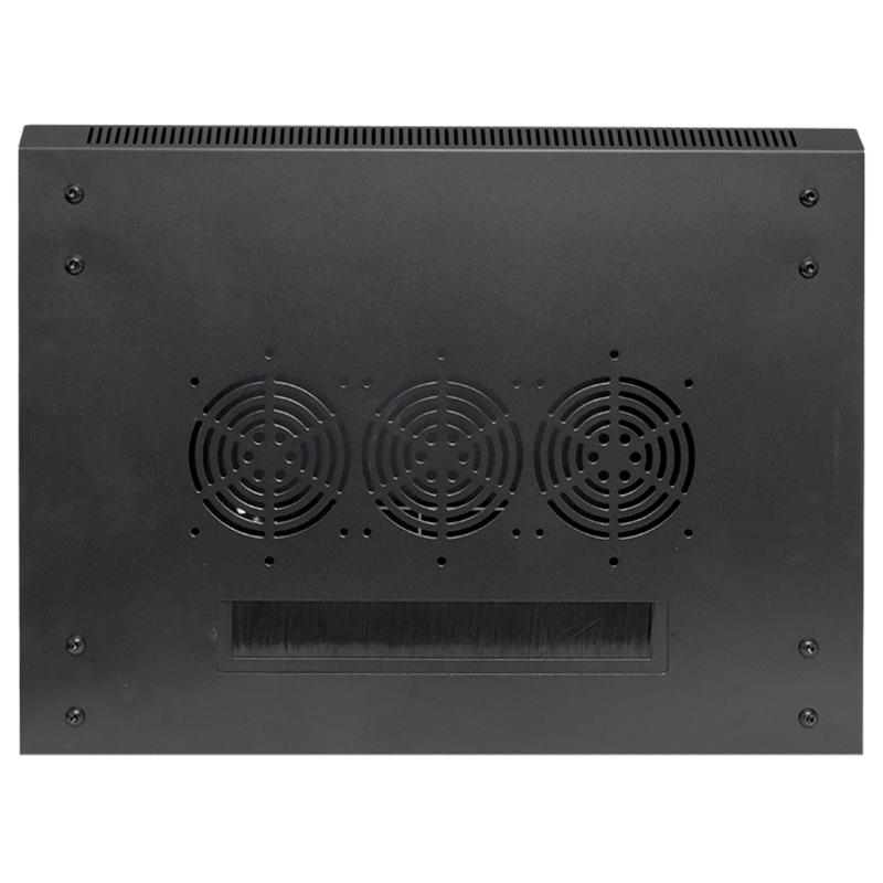 Шкаф настенный 19" TERACOM PRO 12U 600х450 мм дверь стеклянная с замком-ручкой чёрный | TRP-WLL-1264-40B | EKF — миниатюра 12