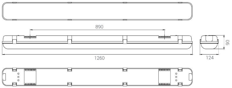 Светильник светодиодный LPO/LSP 38/5400 38Вт 5400Лм 6000K Аварийный IP65  | DLPO38-PZ-6K-A | Diora — миниатюра 7