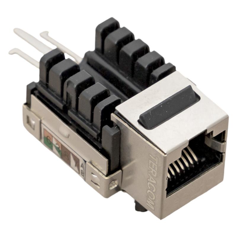 Модуль Keystone розеточный TERACOM PRO Cat.5E RJ-45 экранирован FTP 110 IDC 90 градусов | TRP-KSTN-SOCK-90D-5EFTP | EKF — миниатюра 2